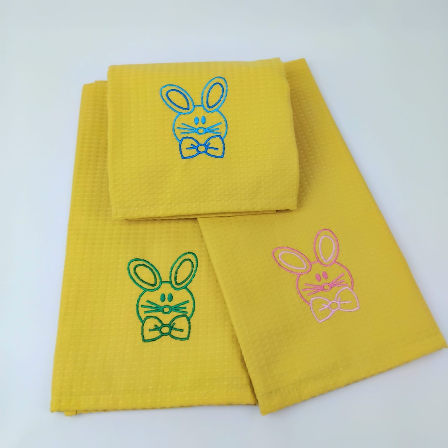 Pano de Cozinha Easter Rabbit Amarelo