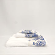 Toalha de Banho Toile de Jouy Azul