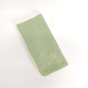 Fralda Musselina Verde com Renda