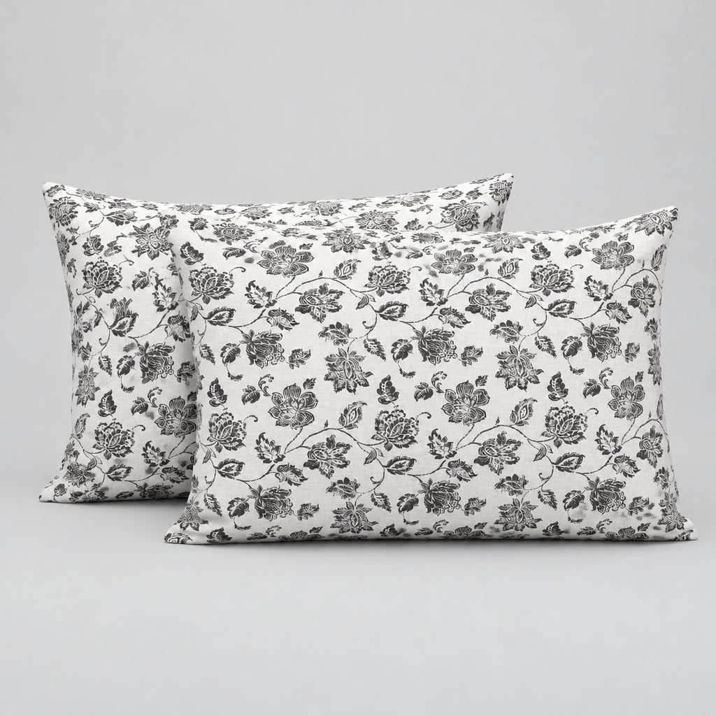 Fronha Black Flowers