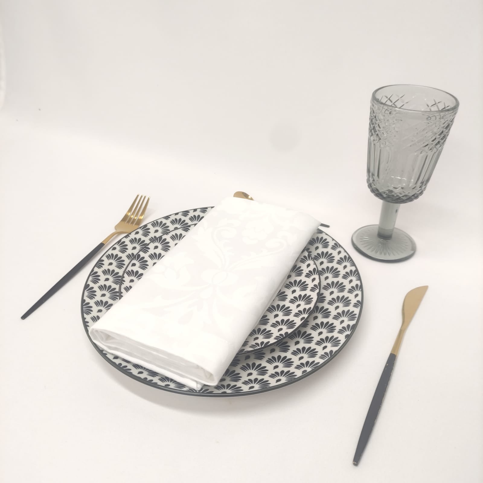 Guardanapo Branco Jacquard