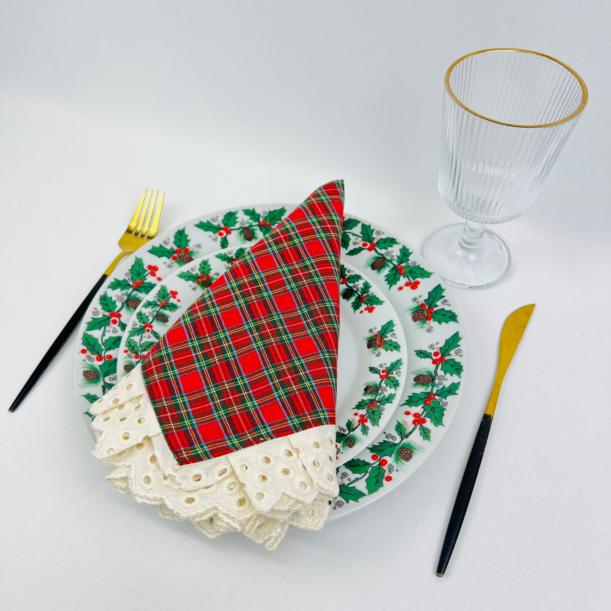 Guardanapo Xmas Glamour Renda