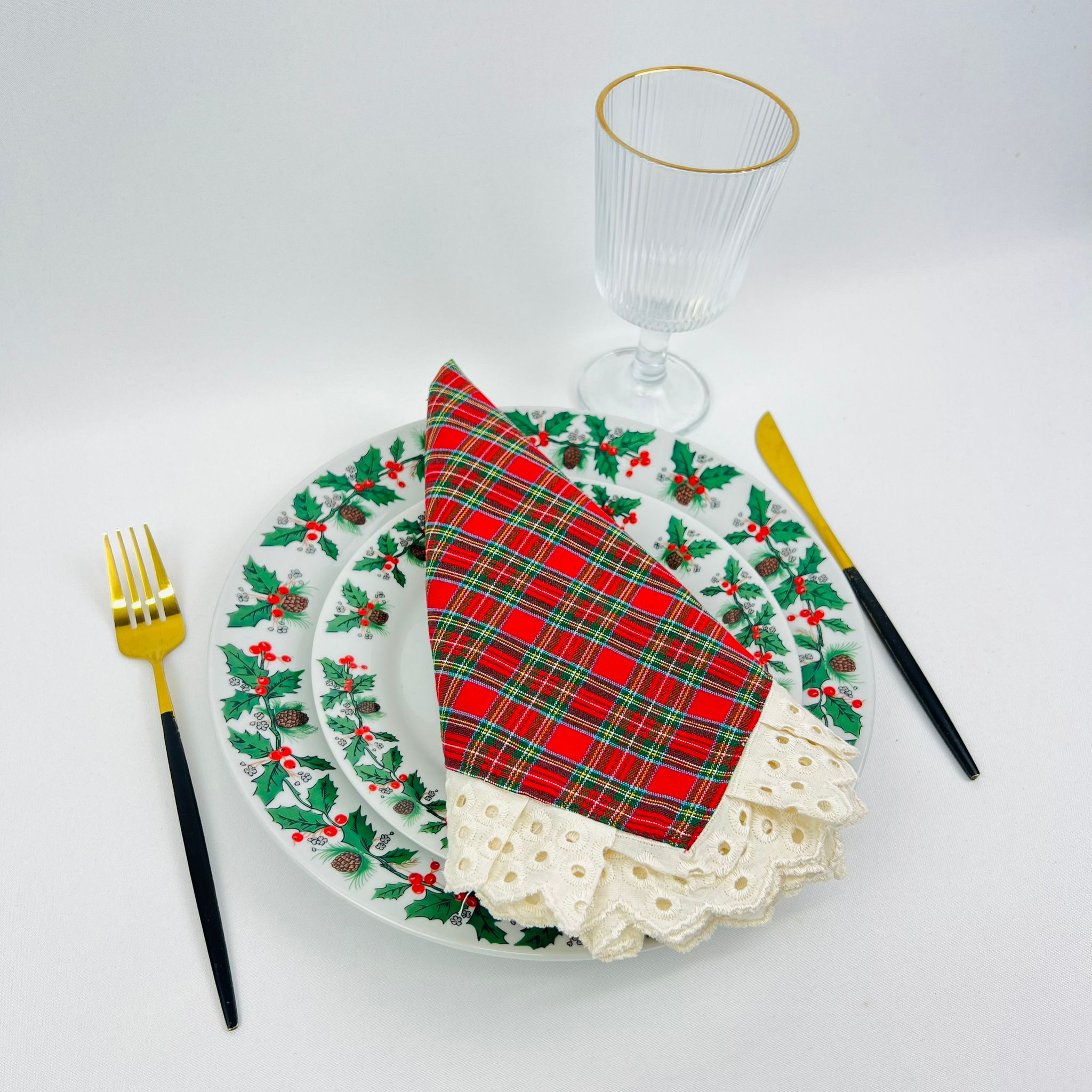 Guardanapo Xmas Glamour Renda