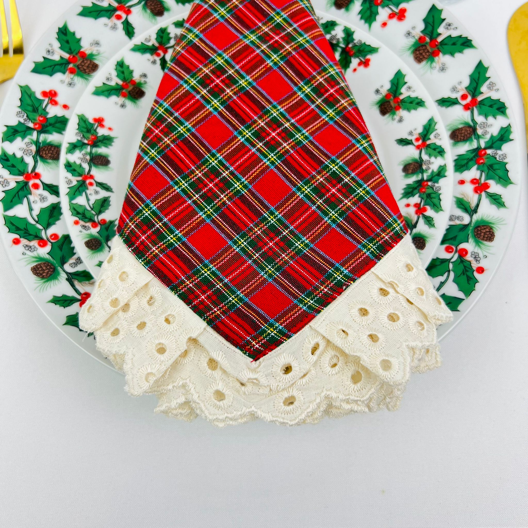 Guardanapo Xmas Glamour Renda