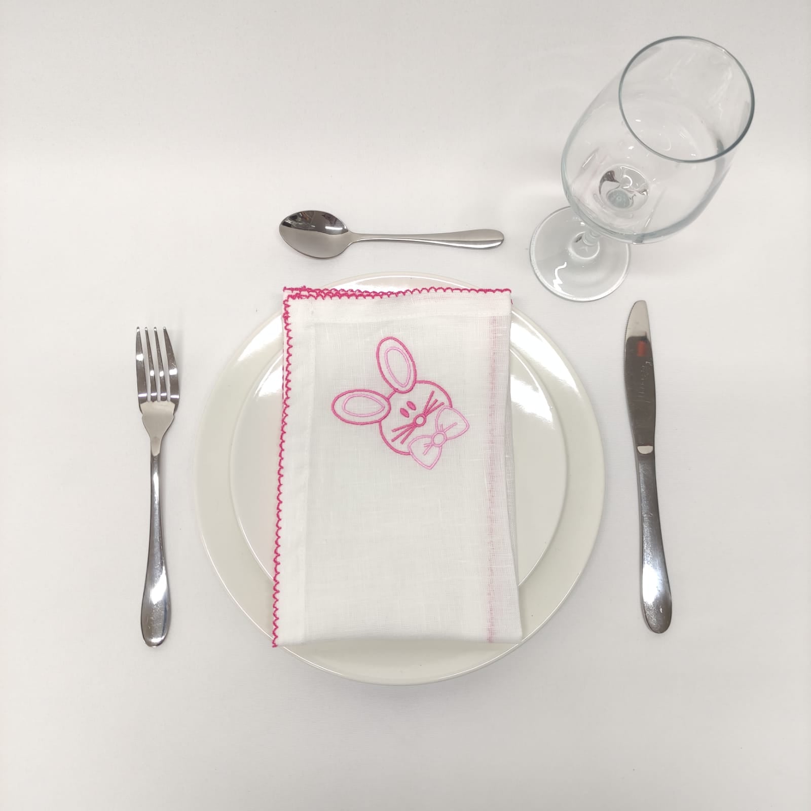 Guardanapo Páscoa Rosa Linho JOL/COL Coelho