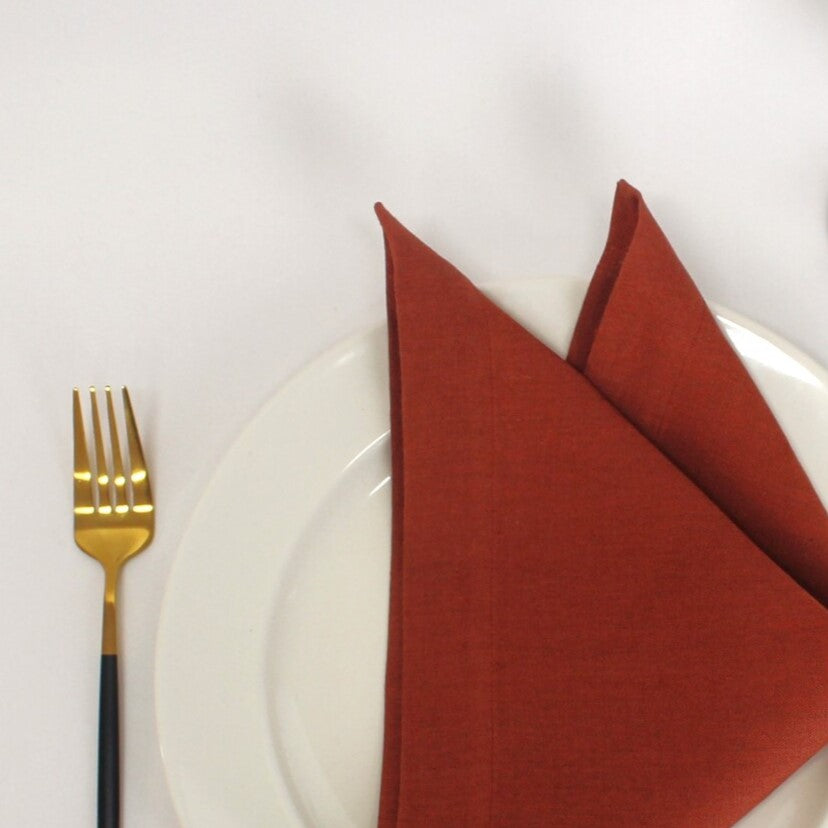 Guardanapo Linho Terracota com Rolinho