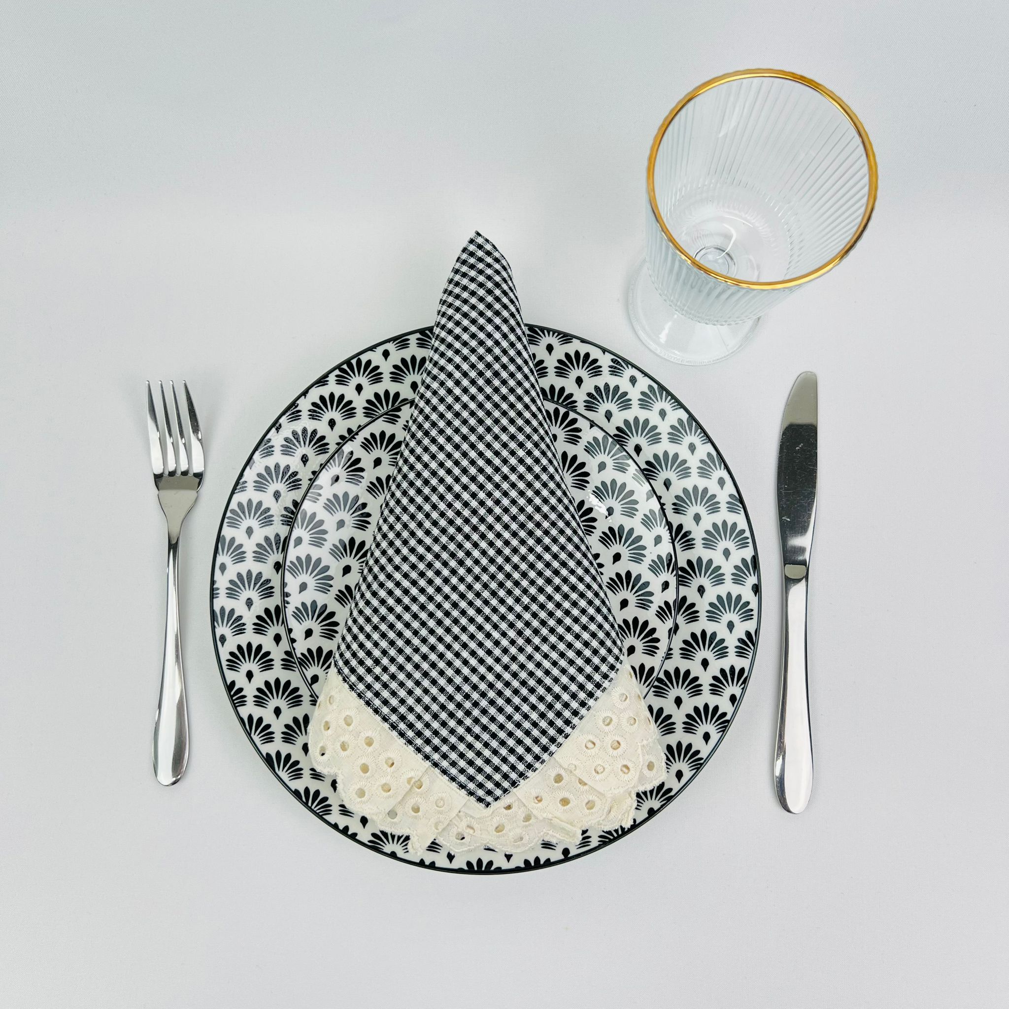 Guardanapo Vichy Linho Renda