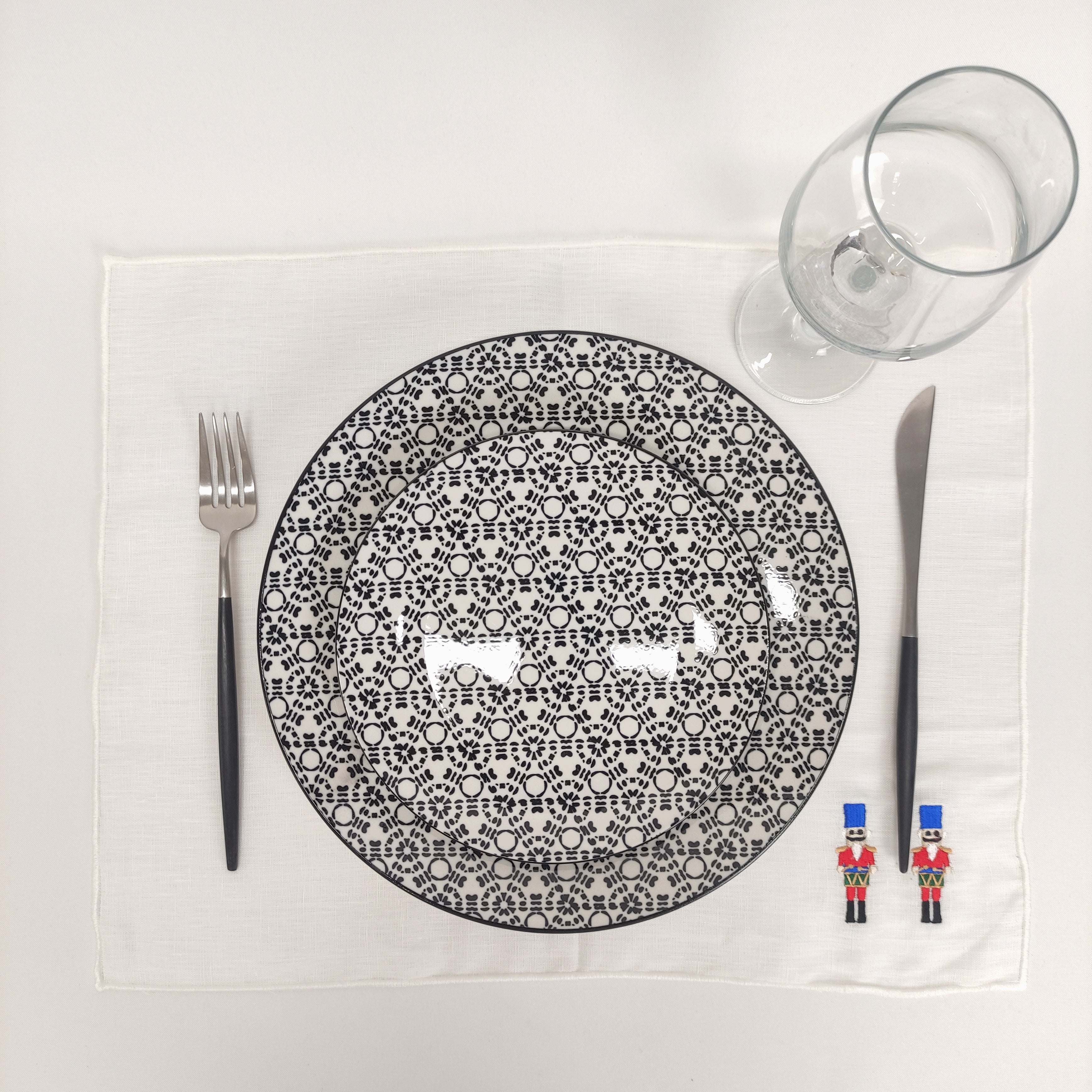 Individual Rolinho Linho Of Gingerbread Man White