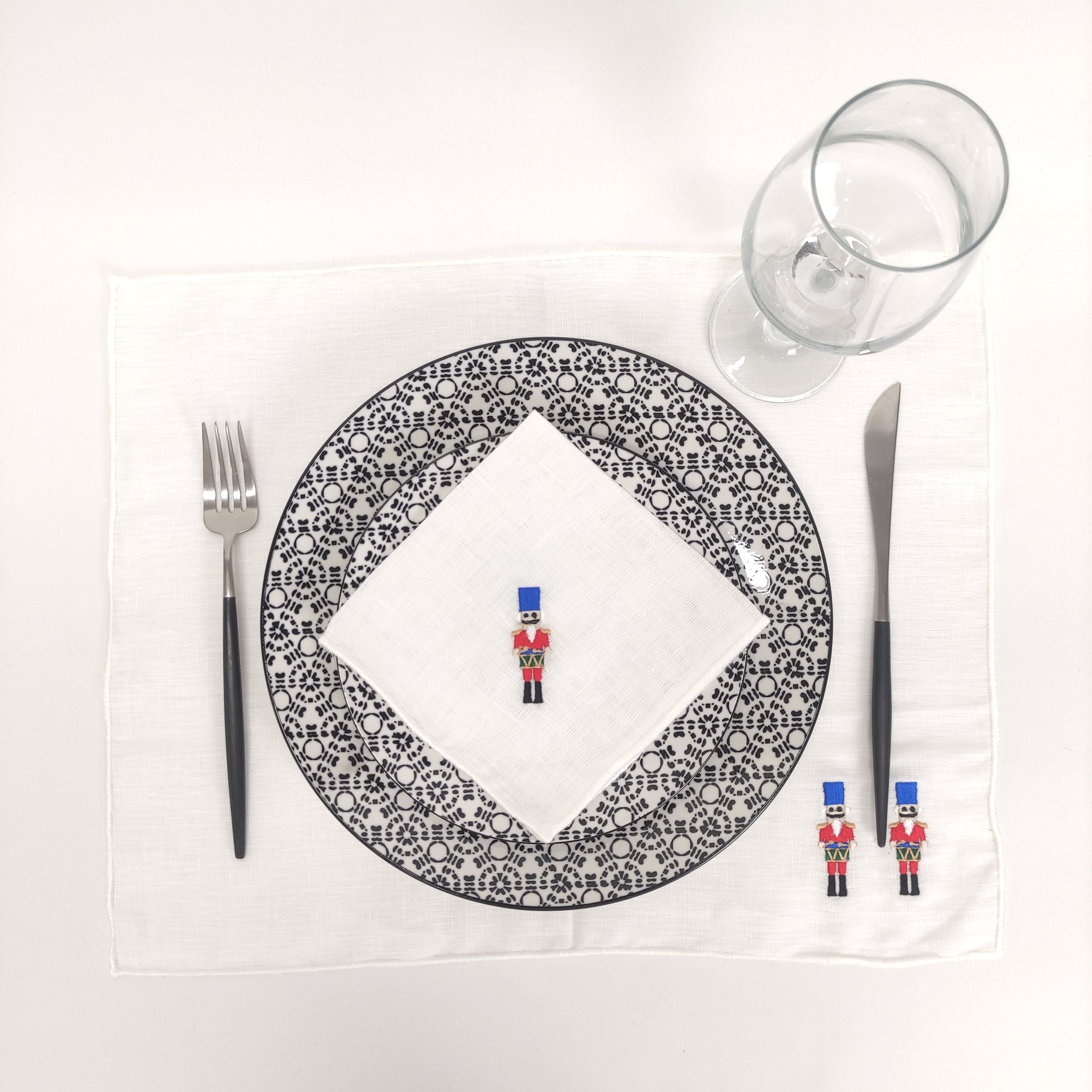 Individual Rolinho Linho Of Gingerbread Man White