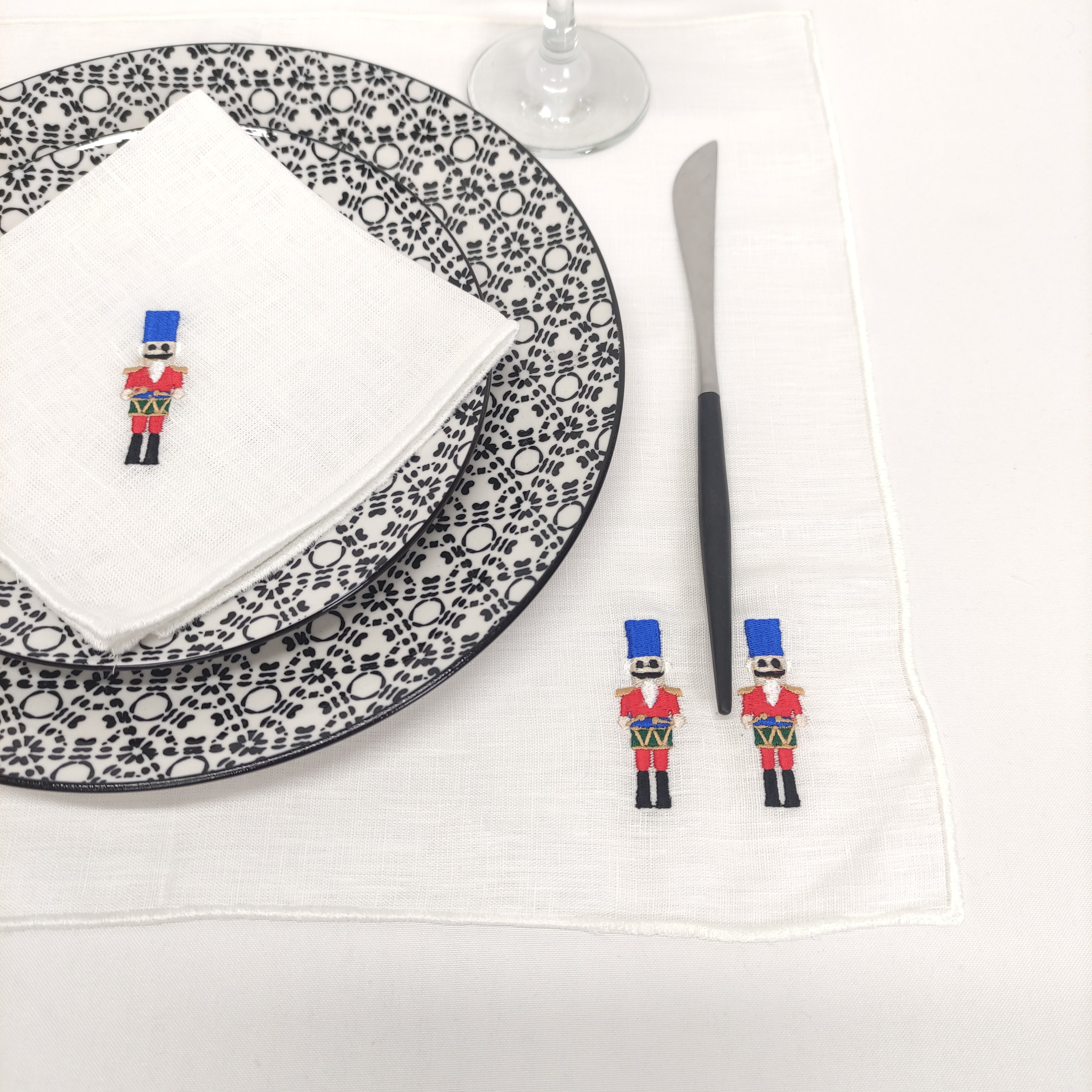 Individual Rolinho Linho Of Gingerbread Man White