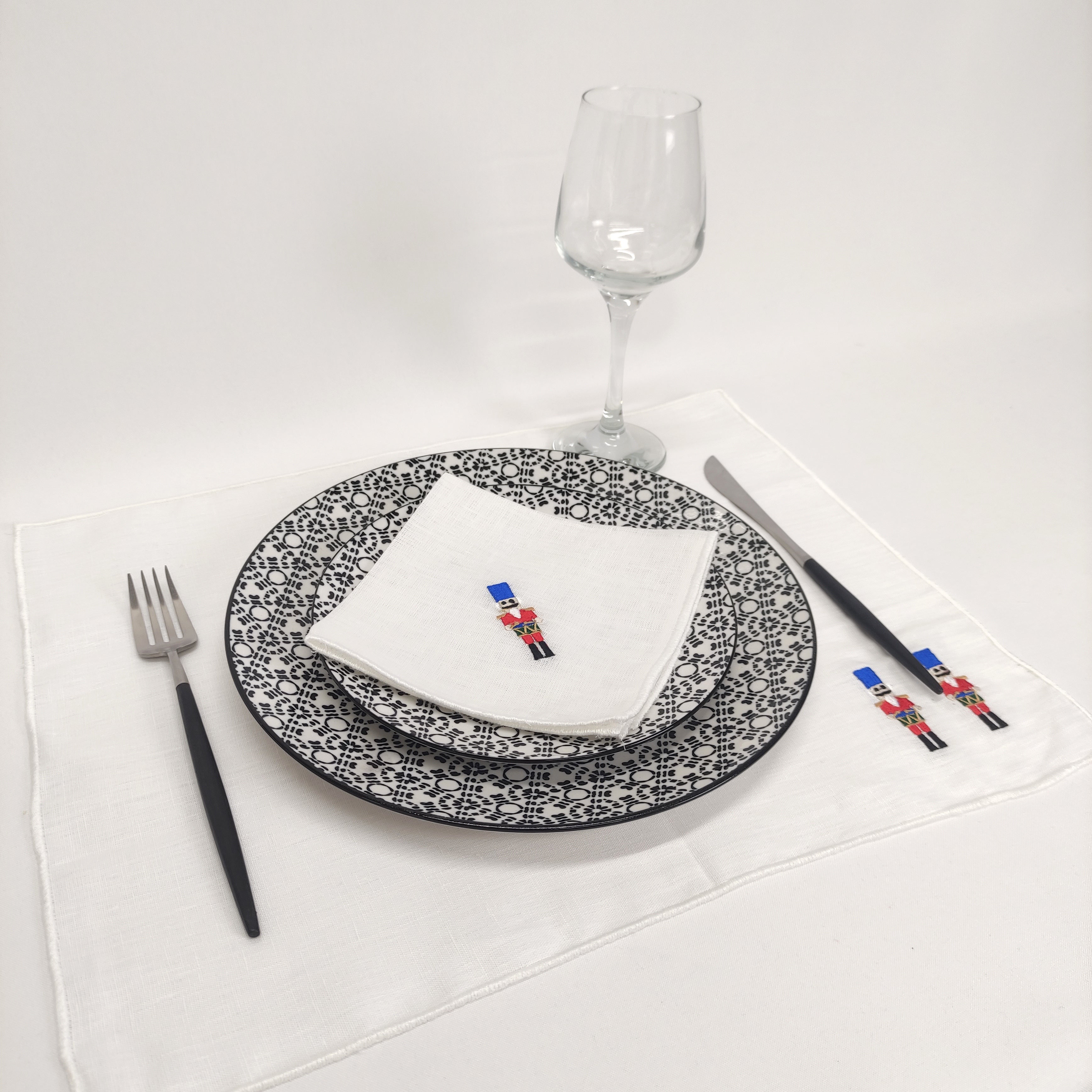 Individual Rolinho Linho Of Gingerbread Man White