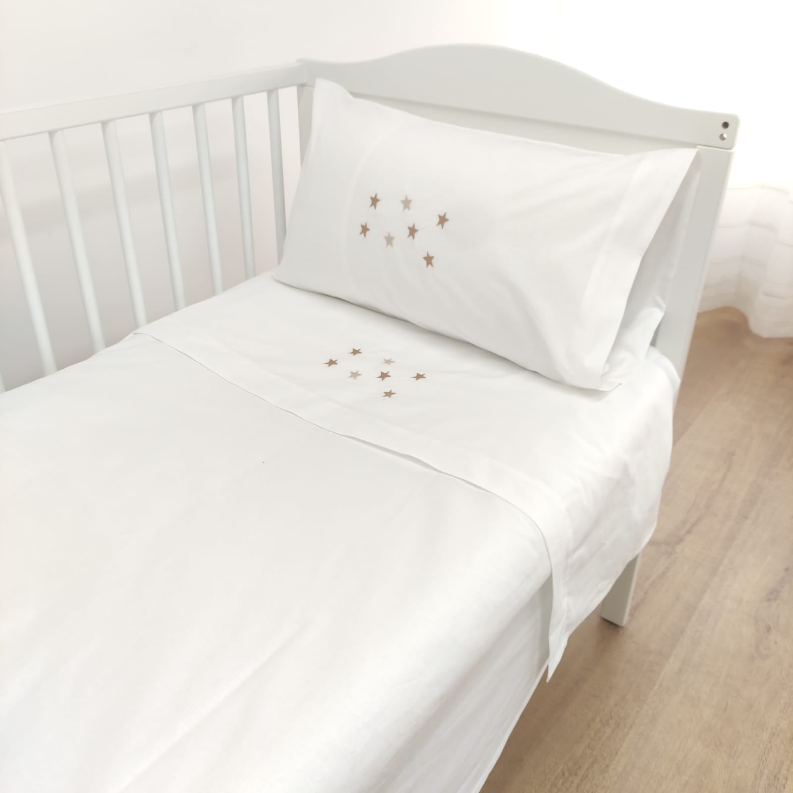 Jogo de Cama Algodão Bebé Estrelas