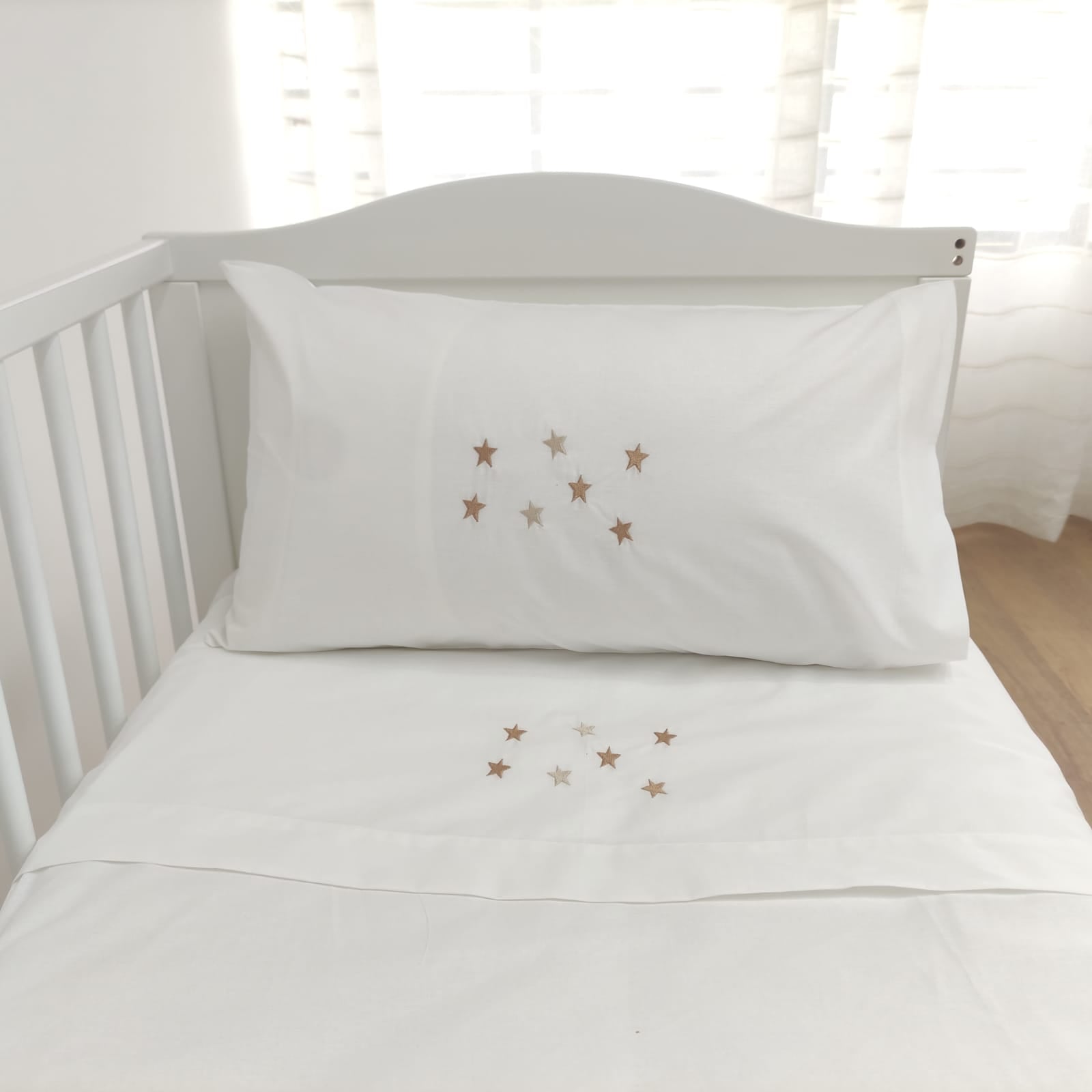 Jogo de Cama Algodão Bebé Estrelas