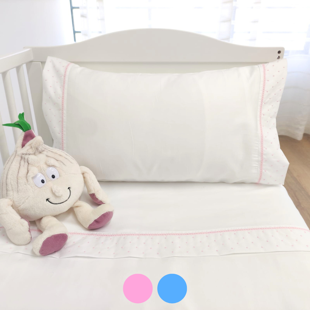 Jogo de Cama Bebé Bolinhas e Sonhos