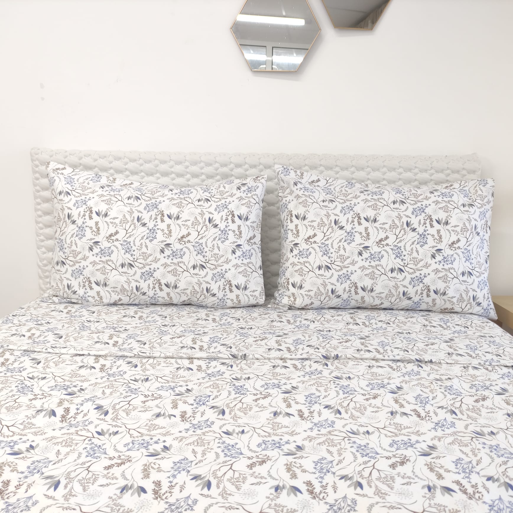 Jogo de Cama Flanela Ramos e Pétalas