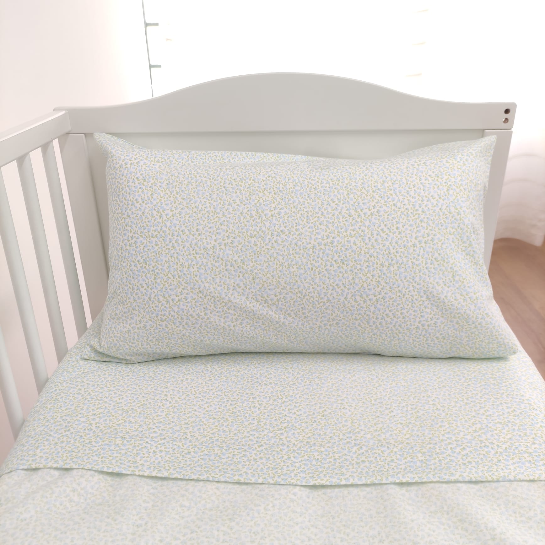 Jogo de Cama Bebé Flowers Blue