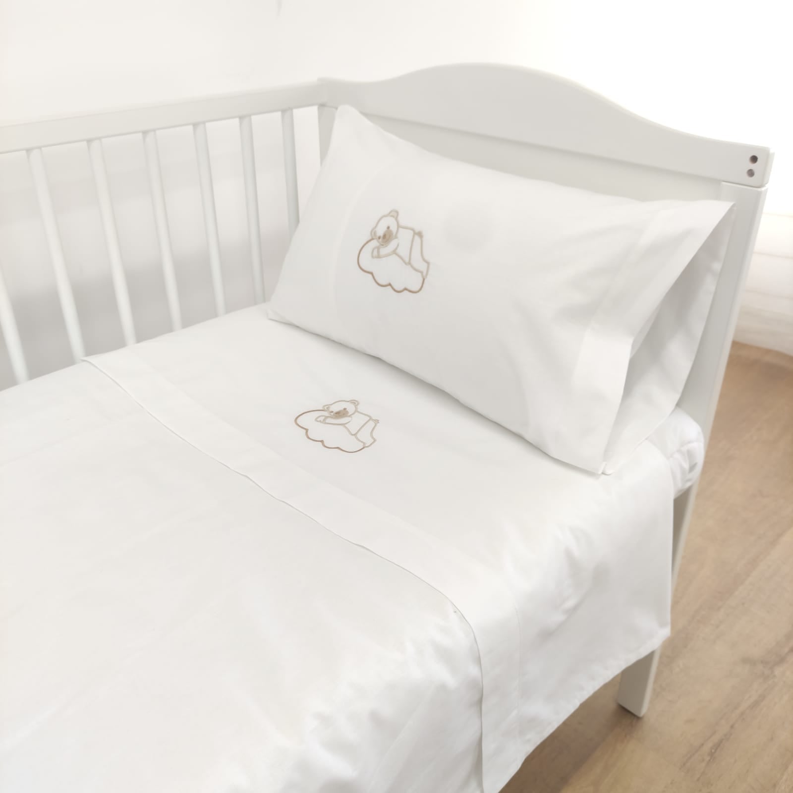 Jogo de Cama Bebé Urso Nuvem Algodão