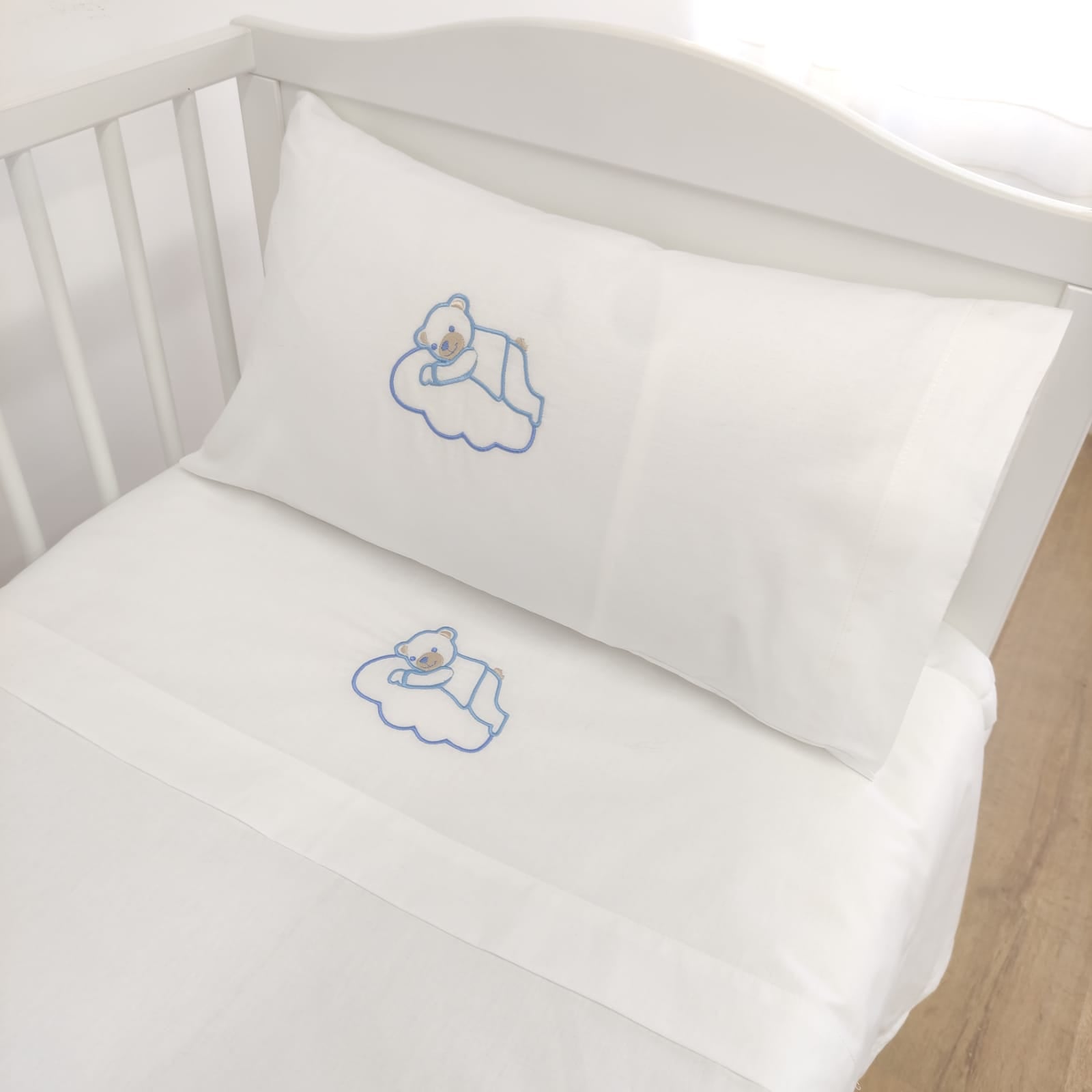 Jogo de Cama Bebé Urso Nuvem Algodão