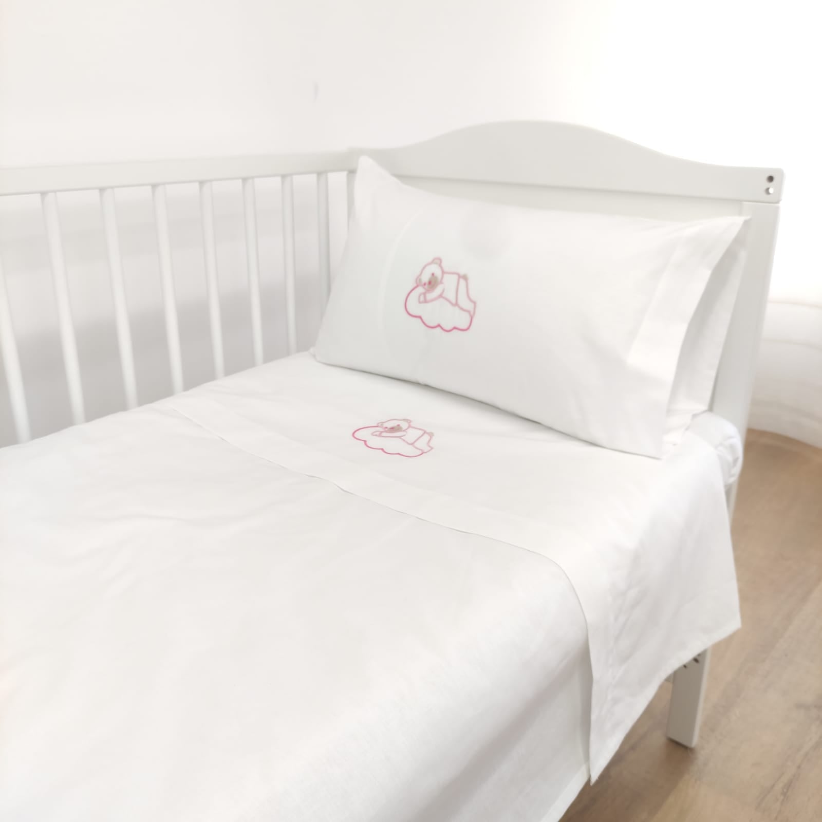 Jogo de Cama Bebé Urso Nuvem Algodão