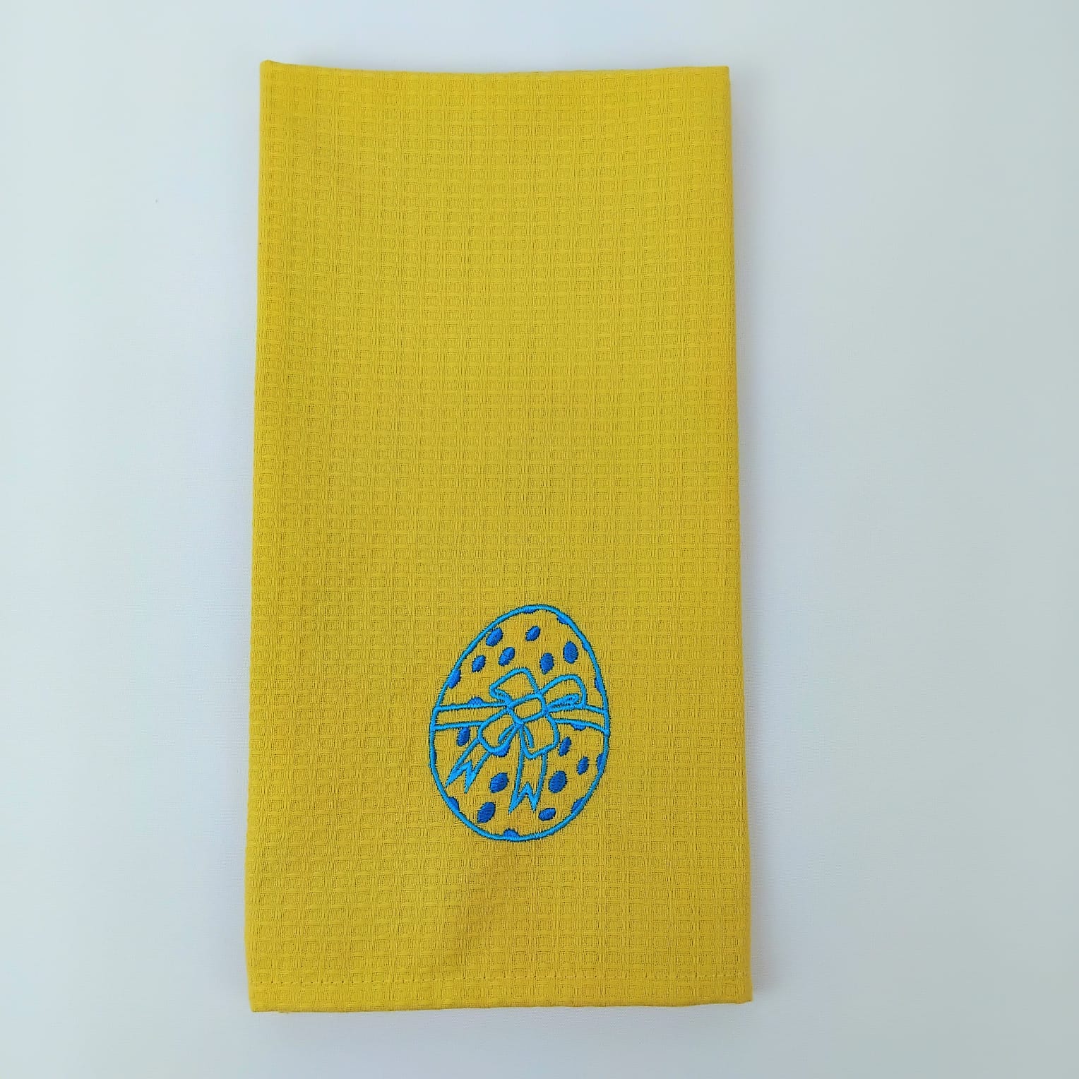 Pano de Cozinha Algodão Easter Egg Amarelo