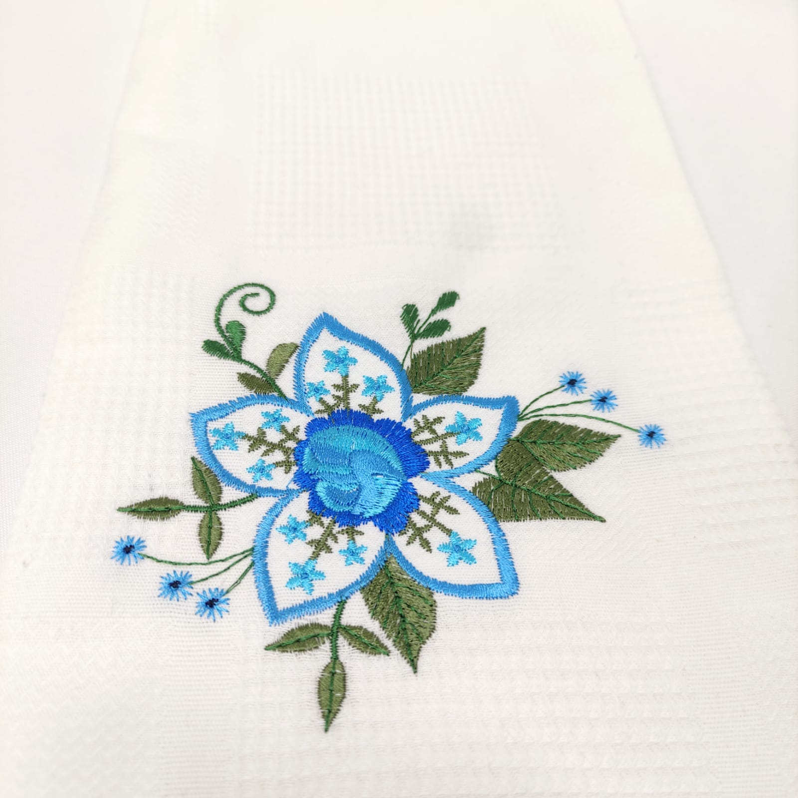 Pano de Cozinha Algodão Flor