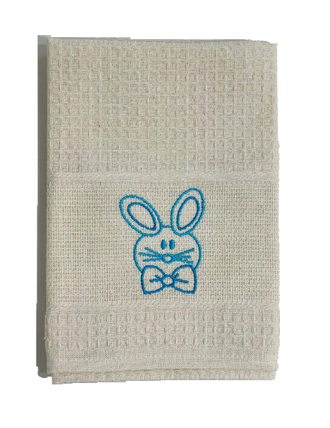 Pano de Cozinha Algodão Páscoa Bege