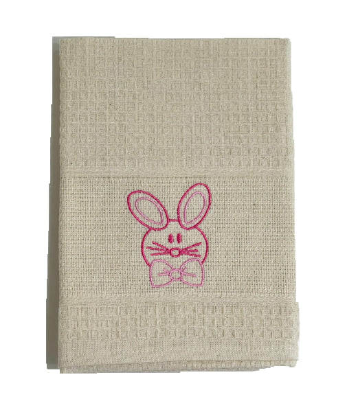 Pano de Cozinha Algodão Páscoa Bege