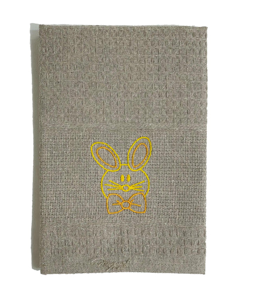 Pano de Cozinha Algodão Páscoa Marrom