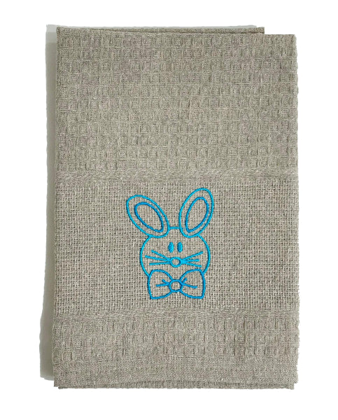 Pano de Cozinha Algodão Páscoa Marrom