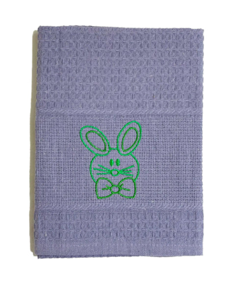 Pano de Cozinha Algodão Páscoa Roxo