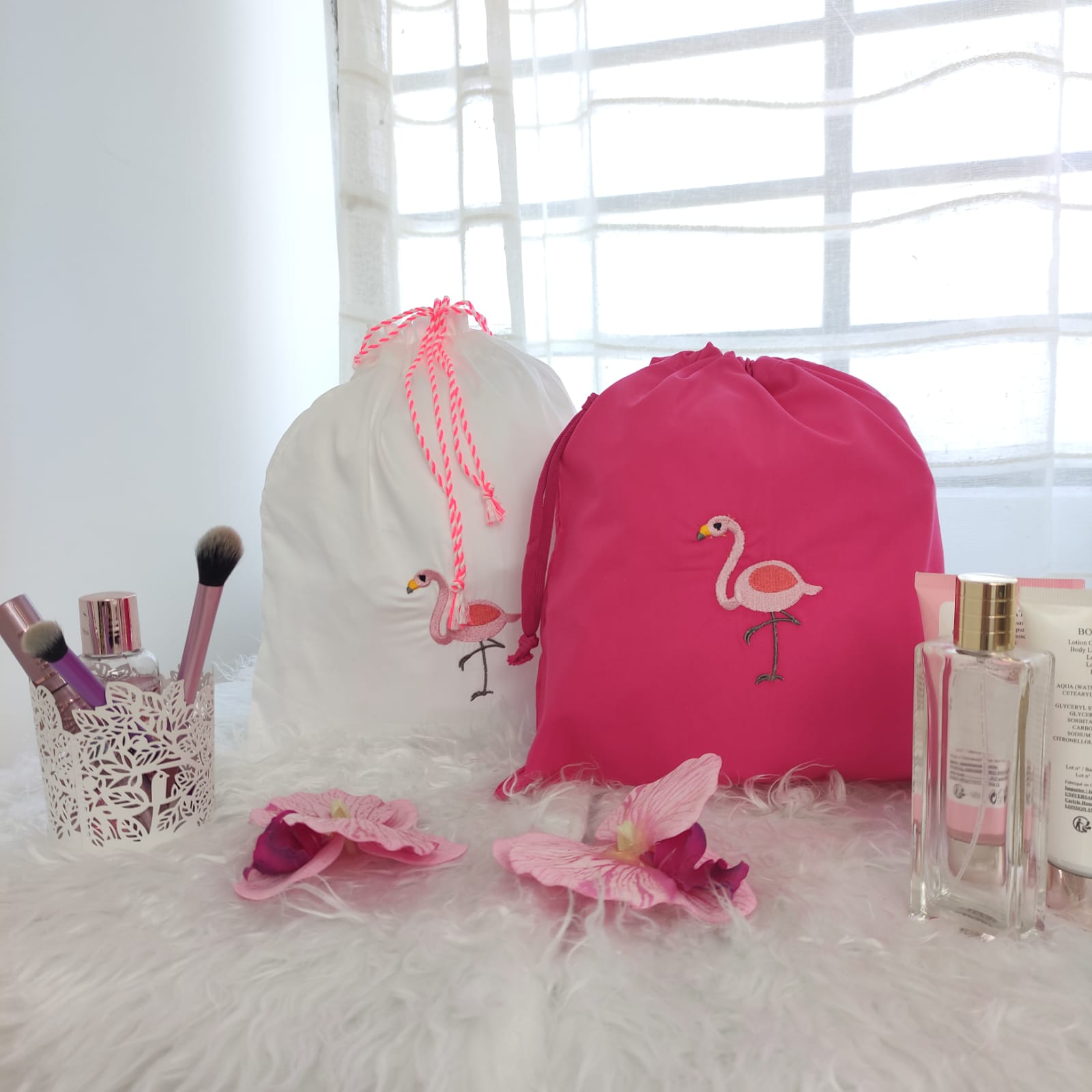 Saco Pão e Merenda Flamingo