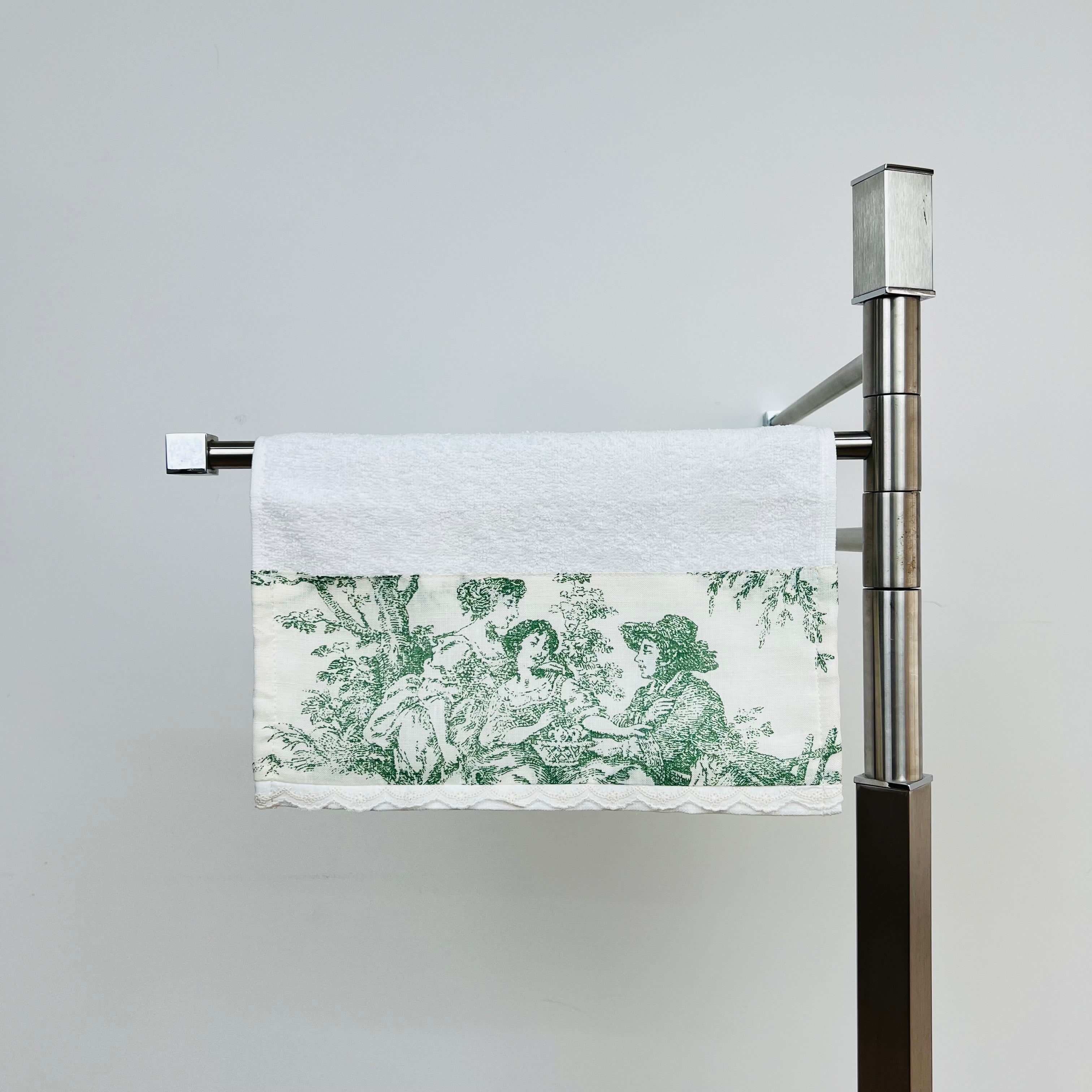 Toalha de Banho Toile de Jouy Verde