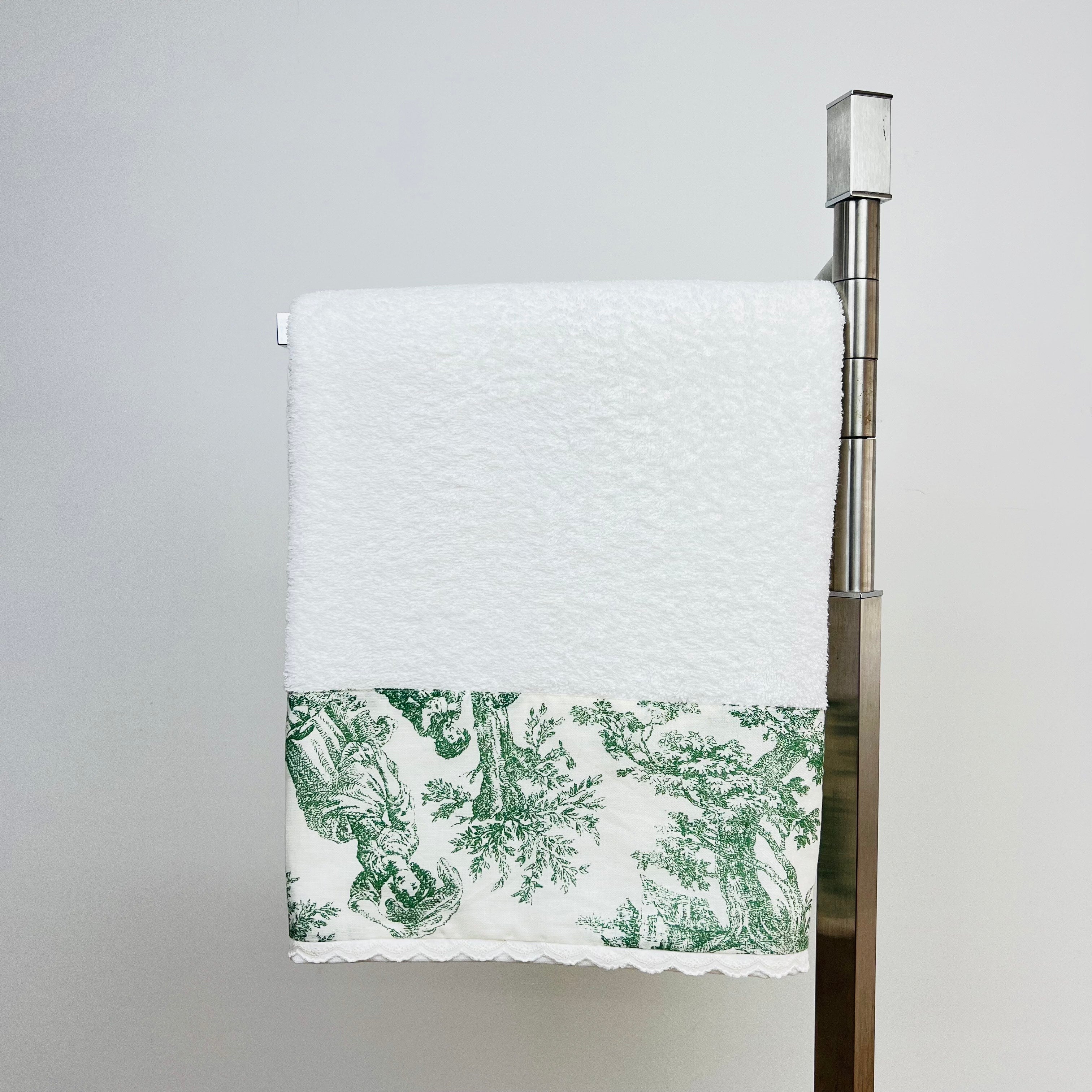 Toalha de Banho Toile de Jouy Verde