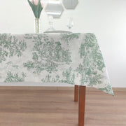 Toalha de Mesa Toile de Jouy Green Four Lines