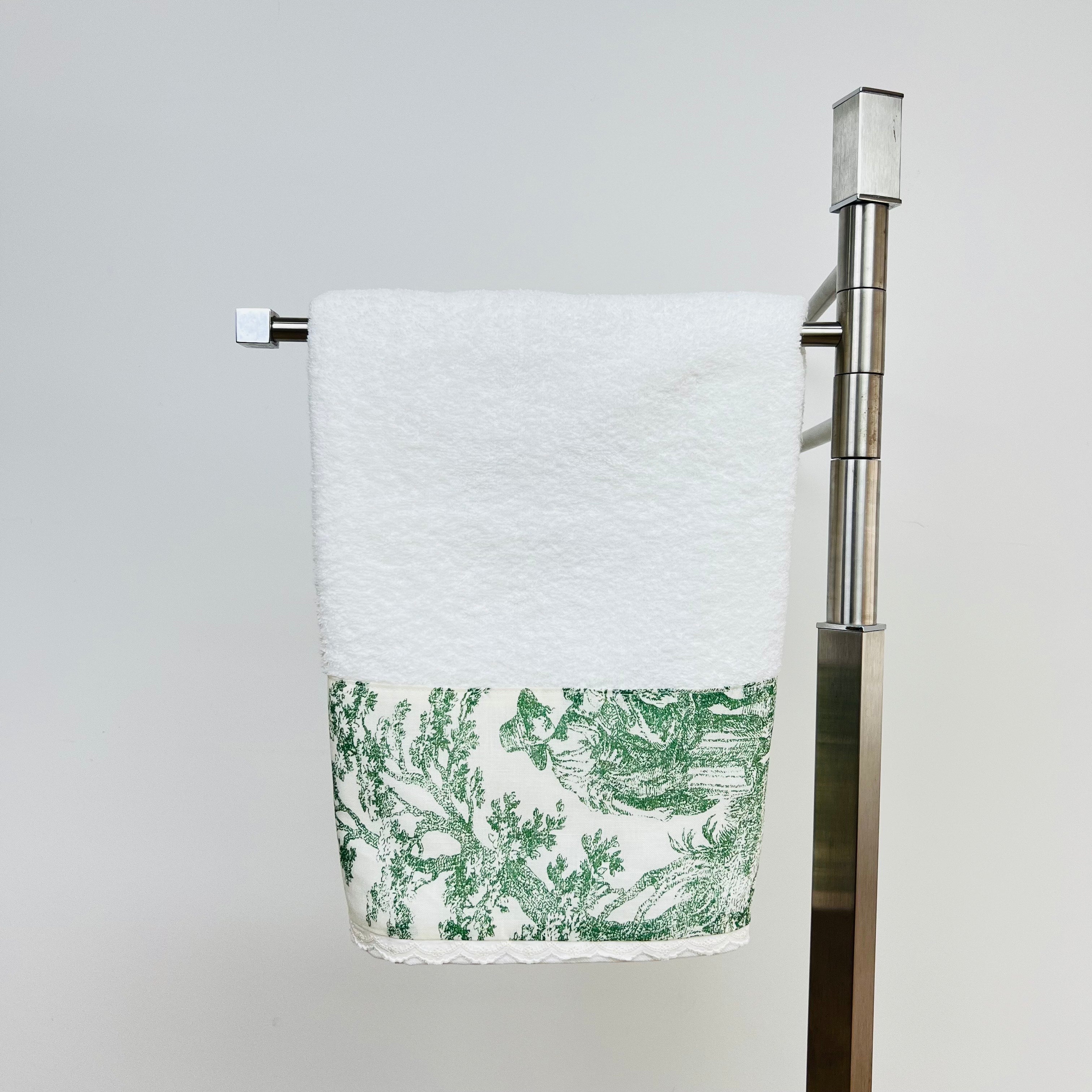 Toalha de Banho Toile de Jouy Verde