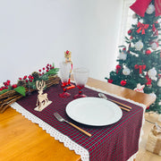 Caminho de mesa Santa Claus Renda