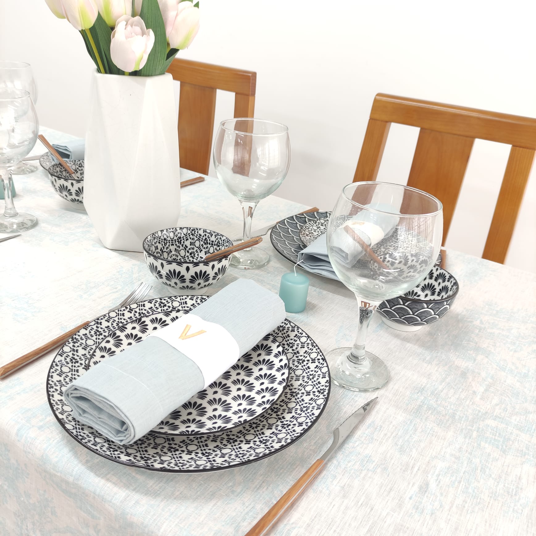 Toalha de Mesa Toile de Jouy Linho COL Baby