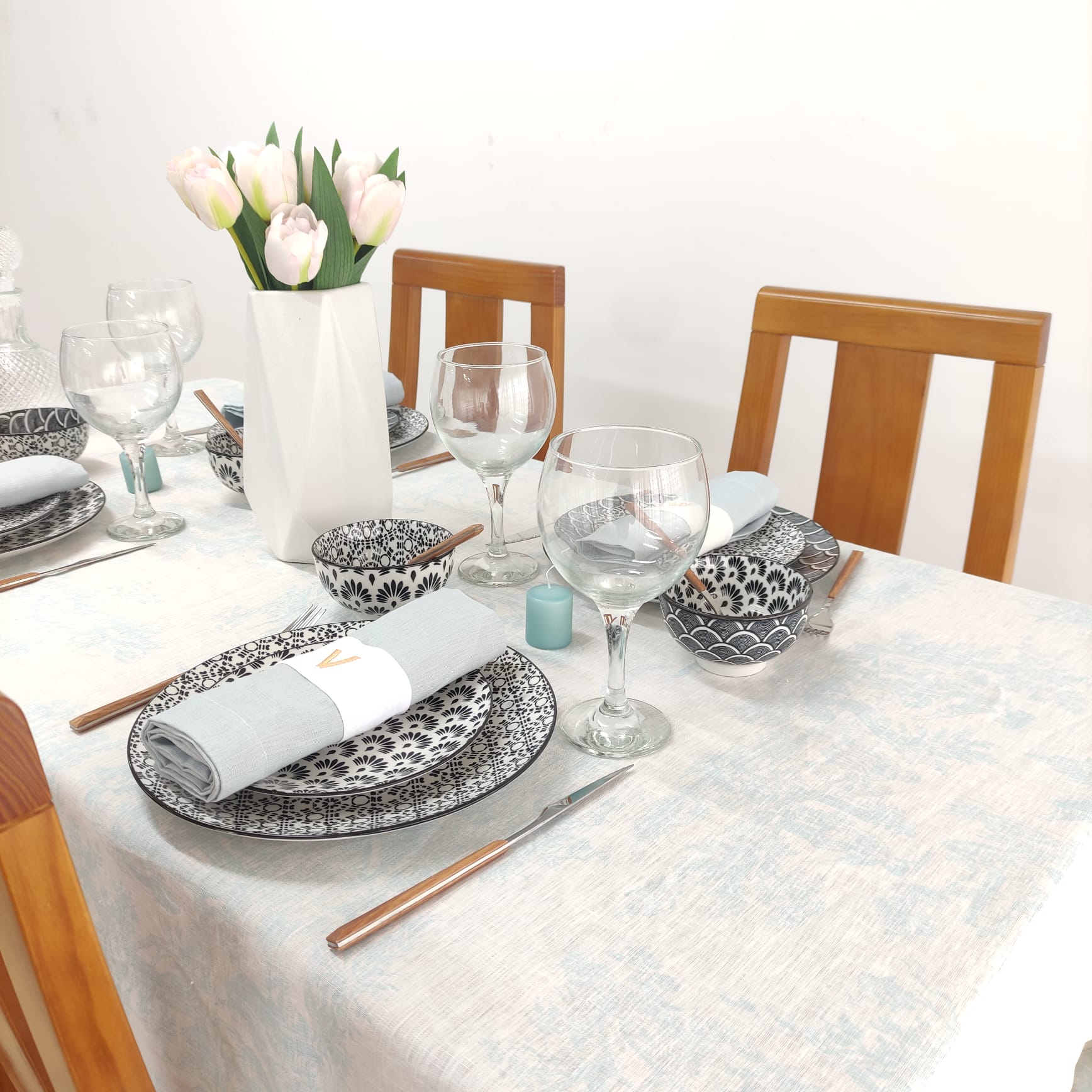 Toalha de Mesa Toile de Jouy Linho COL Baby
