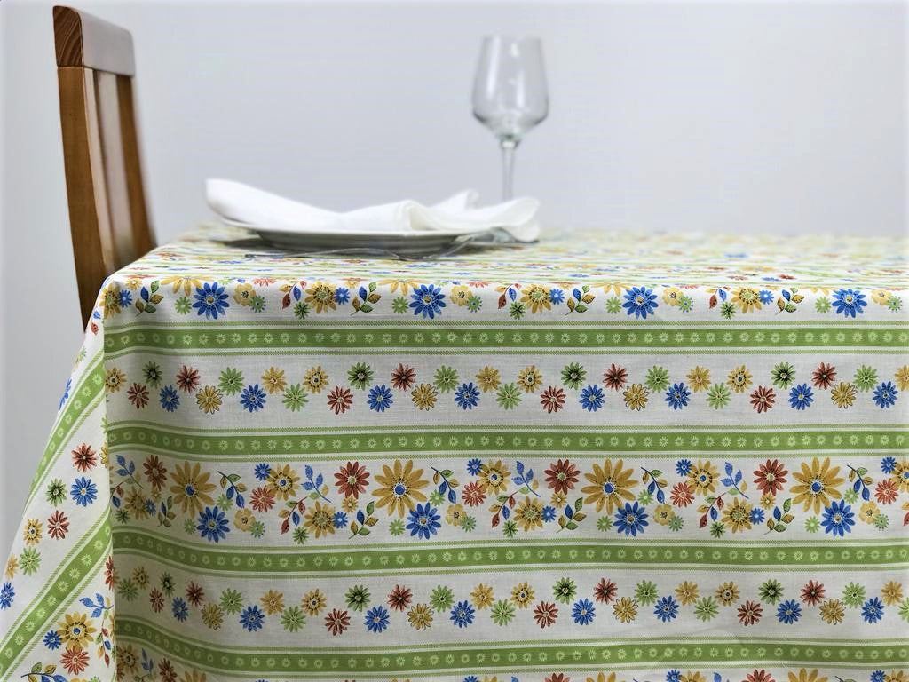Toalha de mesa Algodão Flores