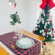 Caminho de Mesa Xmas Chess Renda