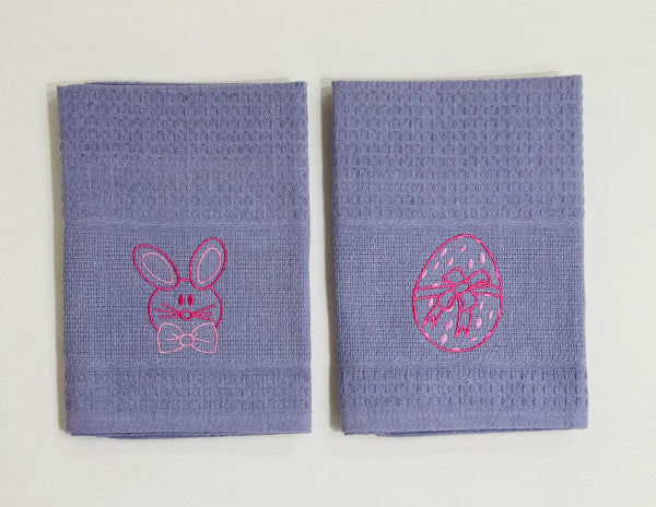 Pano de Cozinha Algodão Páscoa Roxo