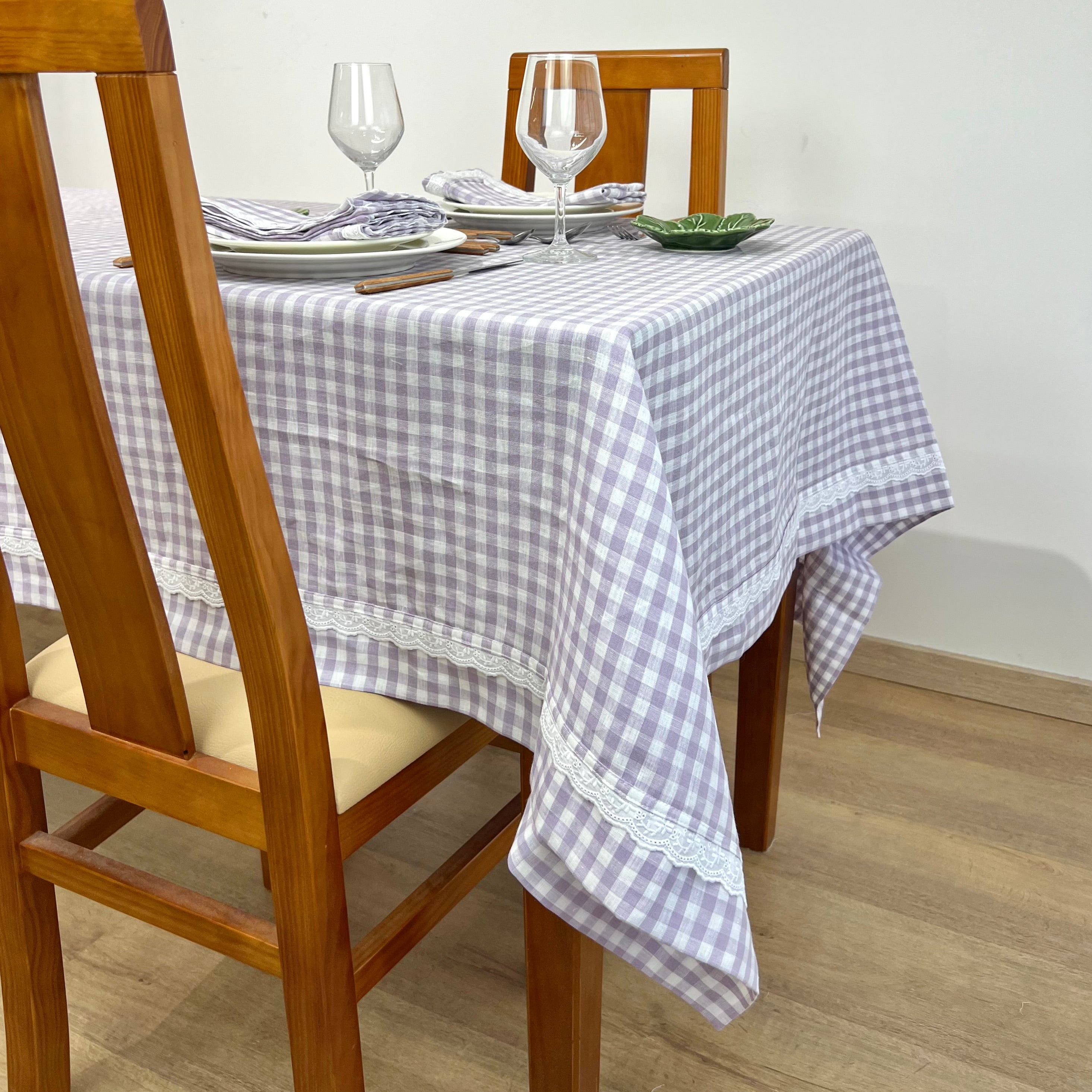 Toalha de Mesa Linho Malmequer Renda