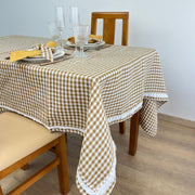 Toalha de Mesa Linho Malmequer Renda