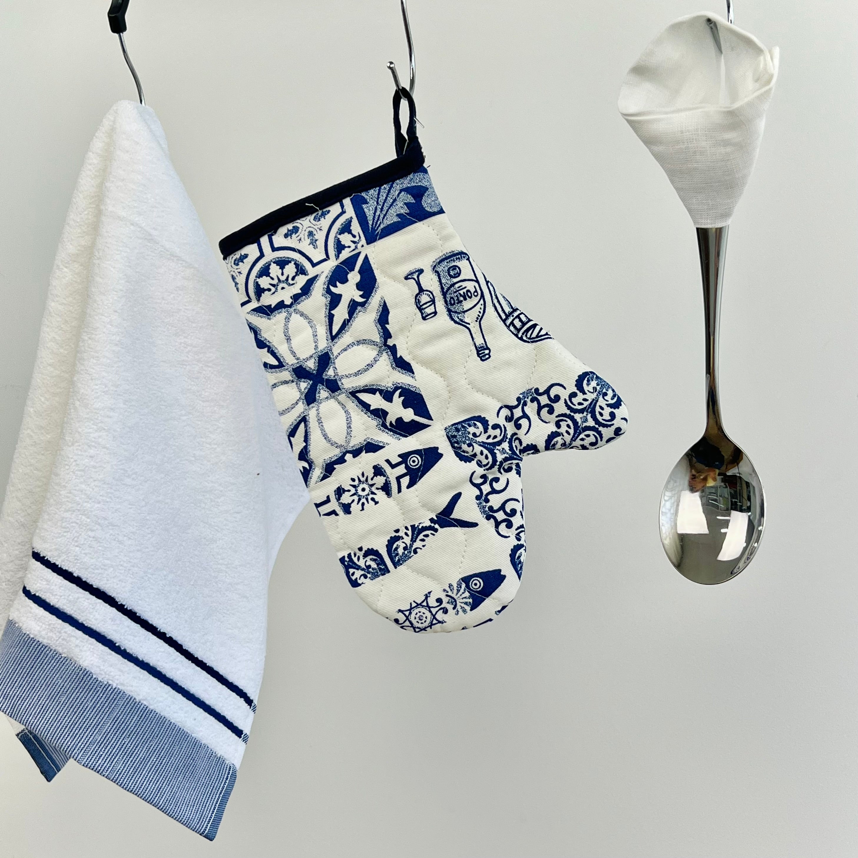 Luva Acolchoada Azulejos