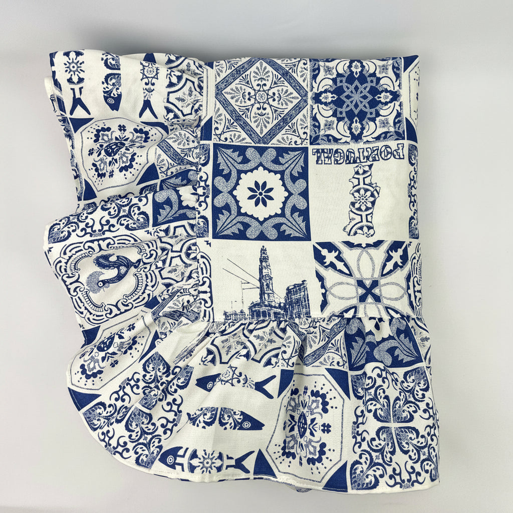 Toalha de Mesa Azulejo Folho