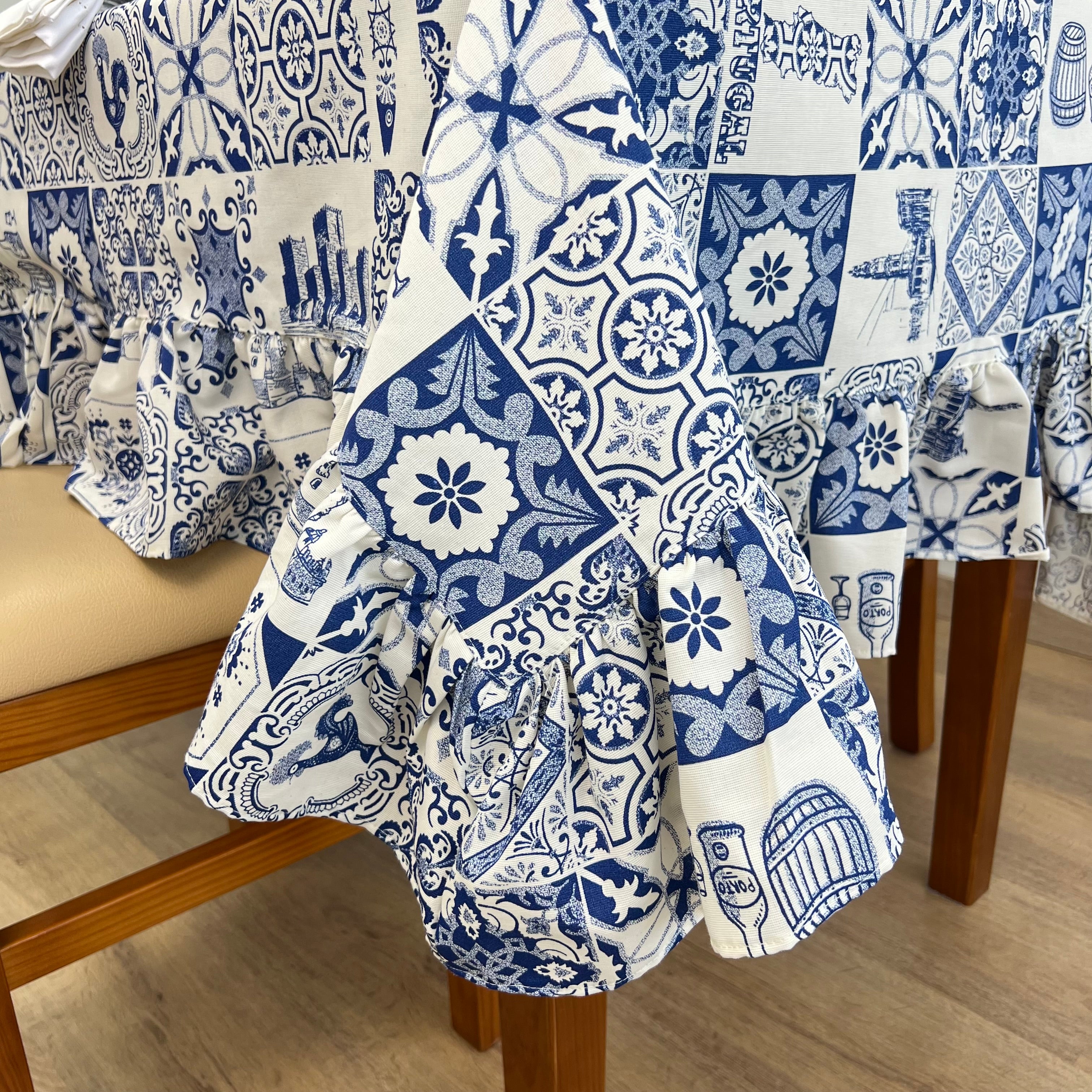 Toalha de Mesa Azulejo Folho