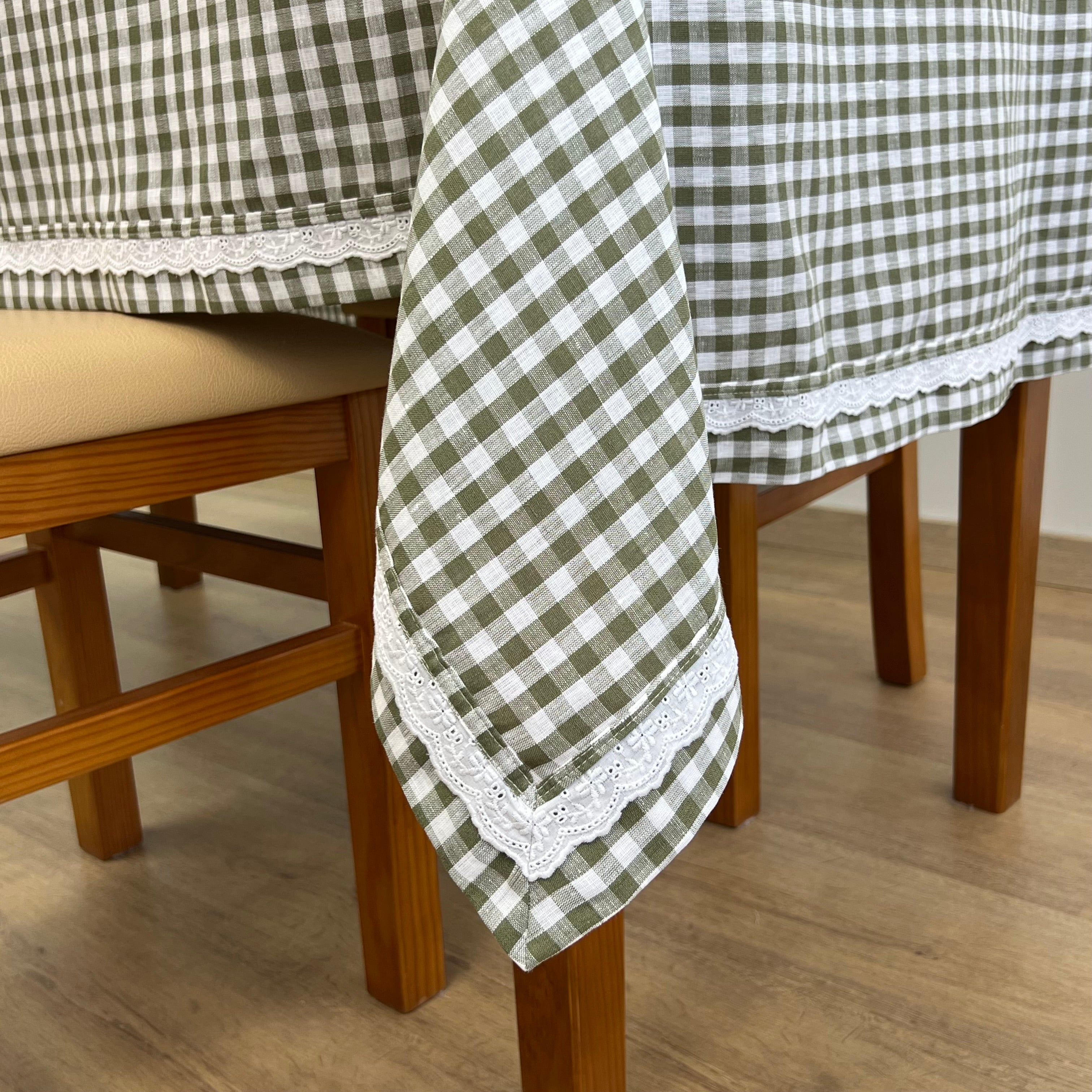 Toalha de Mesa Linho Malmequer Renda