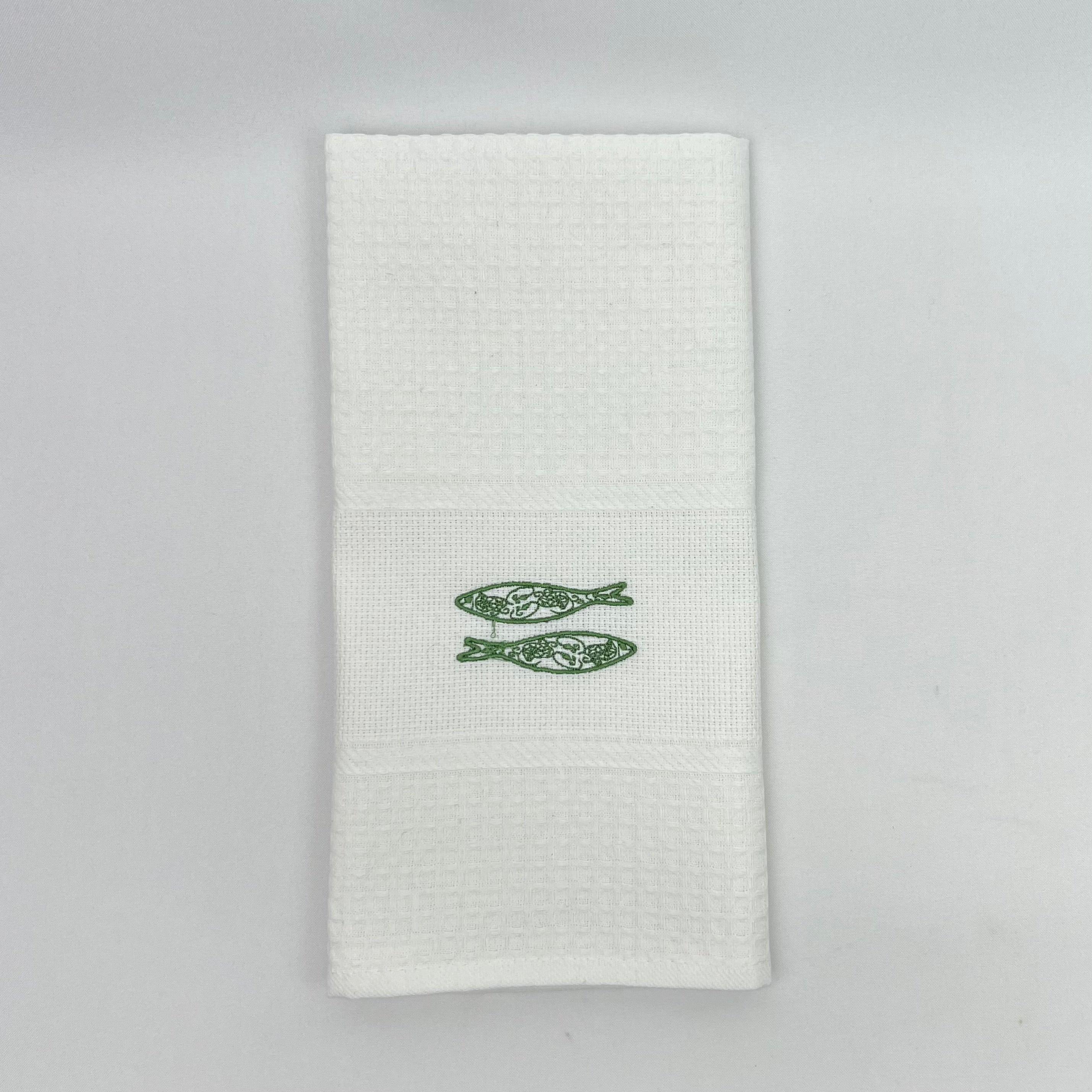 Pano de Cozinha Algodão Sardinha