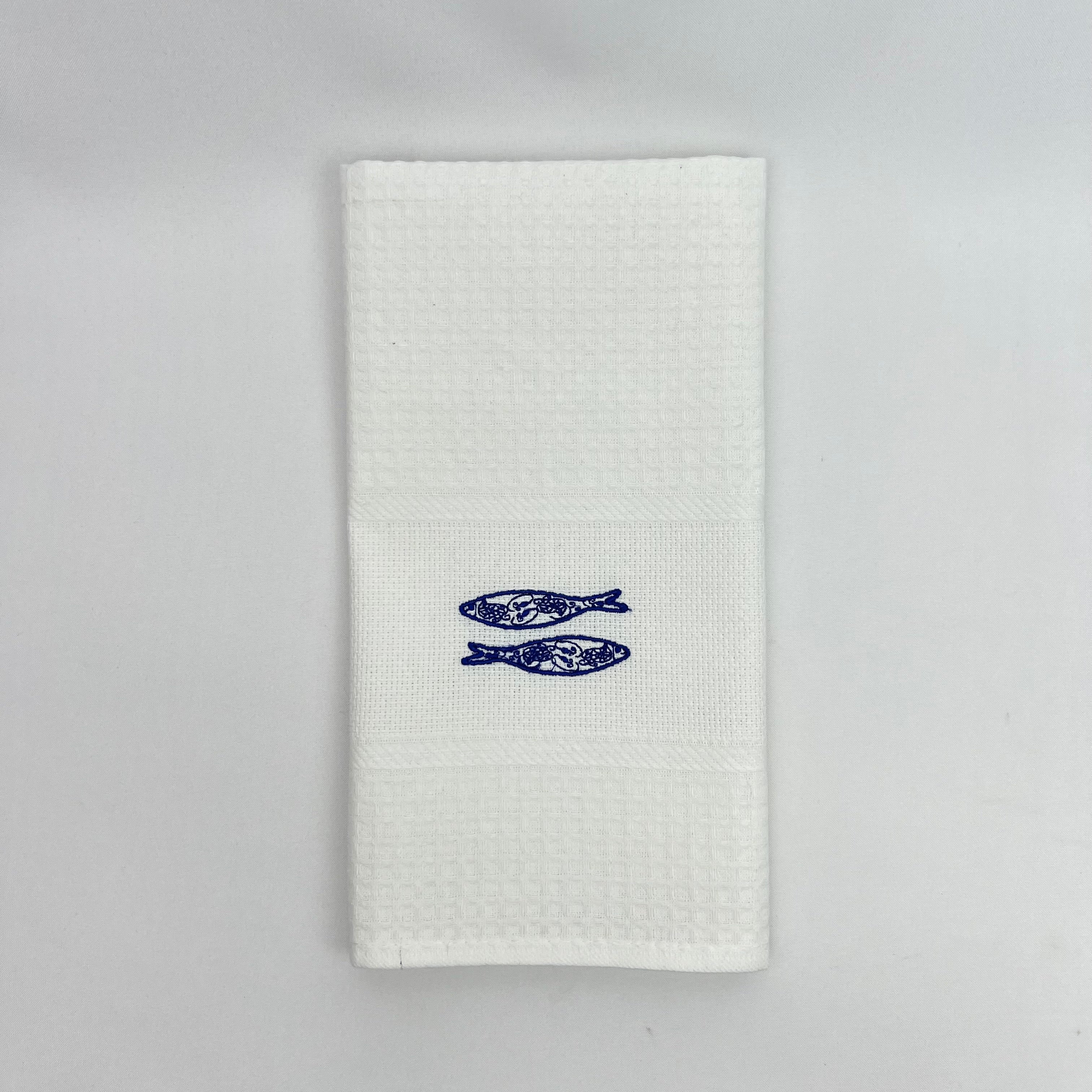 Pano de Cozinha Algodão Sardinha