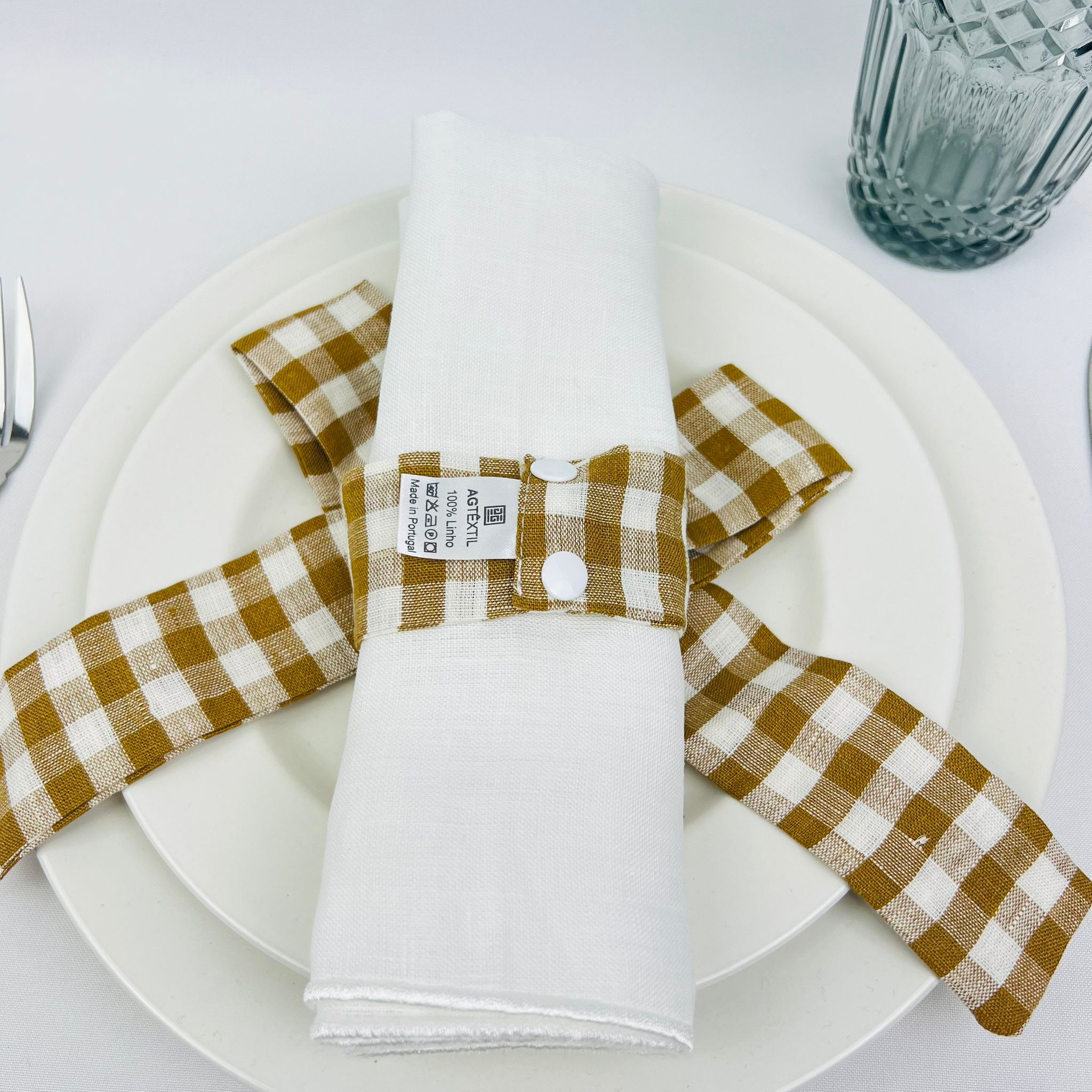 Porta Guardanapos Vichy Linho